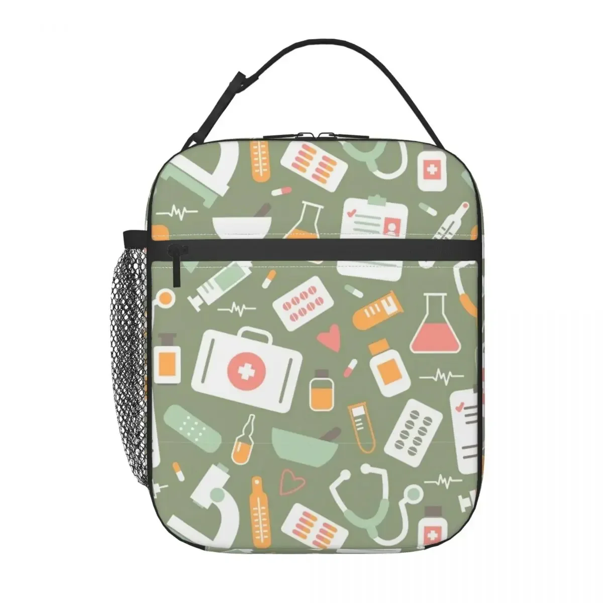 看護師ヘルスケア柄マーチング断熱ランチトートバッグ、学校やオ - Food Storage Bag のレビューと価格