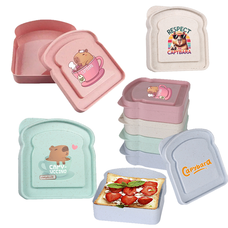 カピバラサンドイッチ食品保存ケースコンテナサラダフルーツスナ - Food Storage Meals のレビューと価格