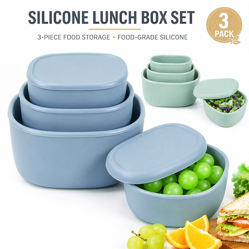 【サイバーマンデー】電子レンジ対応シリコン製食品保存容器、3 - Food Storage Oven Safe のレビューと価格