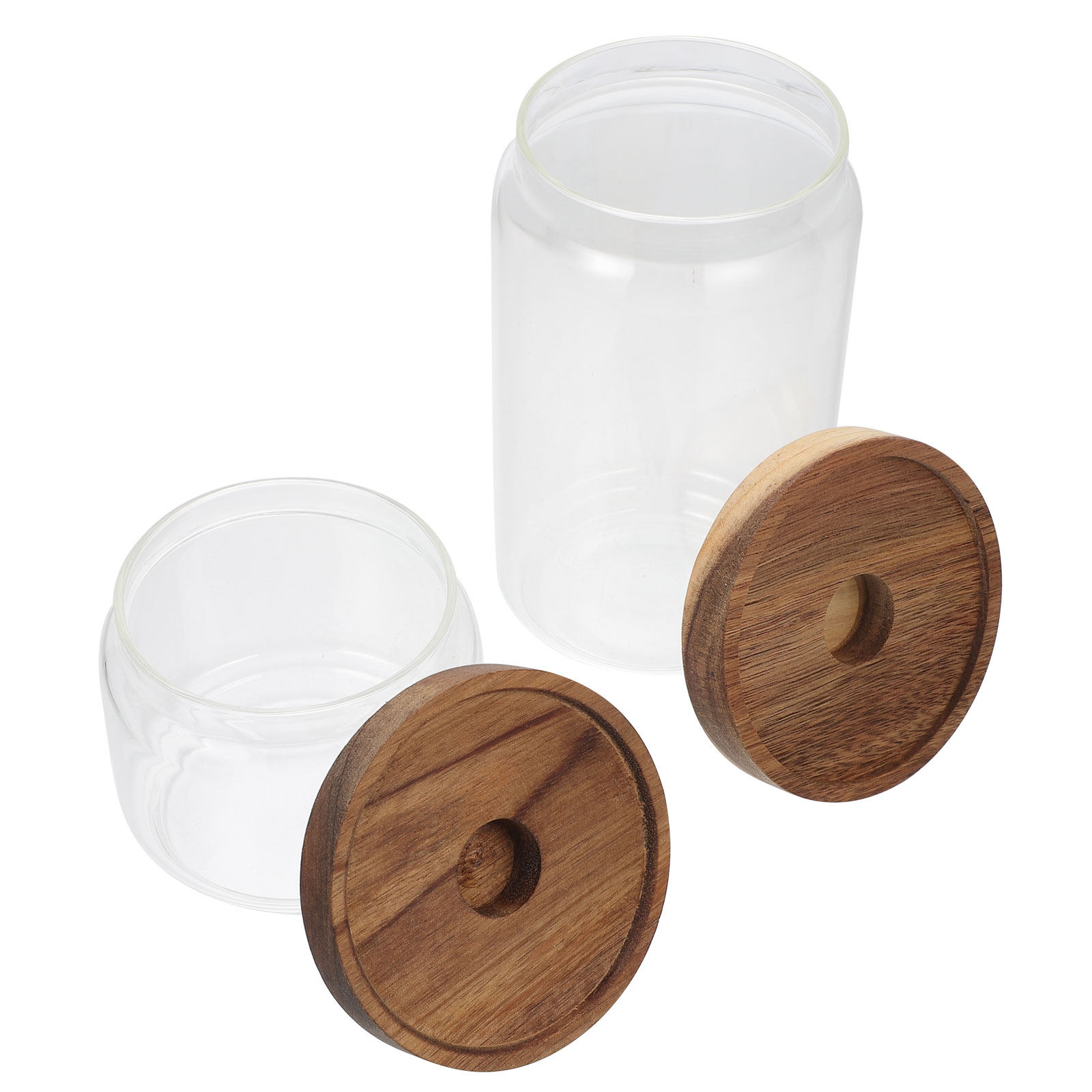 密閉式のガラス製食品保存容器2個セット。コーヒー豆、紅茶、穀 - Food Storage Containers のレビューと価格