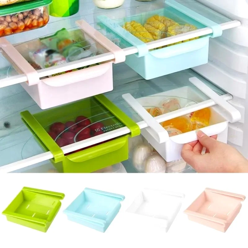 スライドキッチン冷蔵庫冷凍庫スペースセーバーオーガナイザー収 - Food Storage With Dividers のレビューと価格
