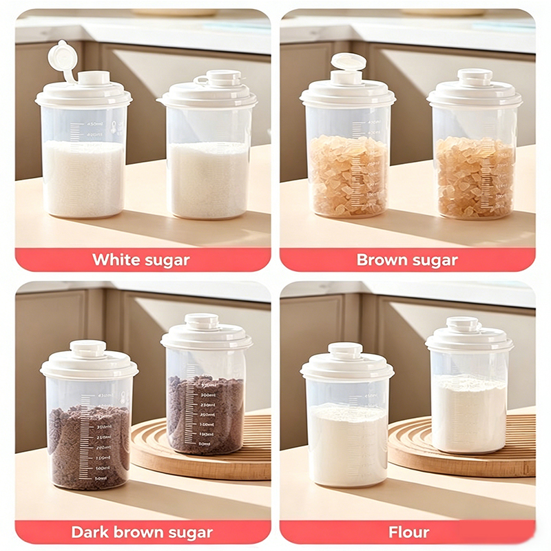 蓋付き気密食品保存容器 砂糖ディスペンサー 黒糖・塩・小麦粉 - Food Storage Meals のレビューと価格