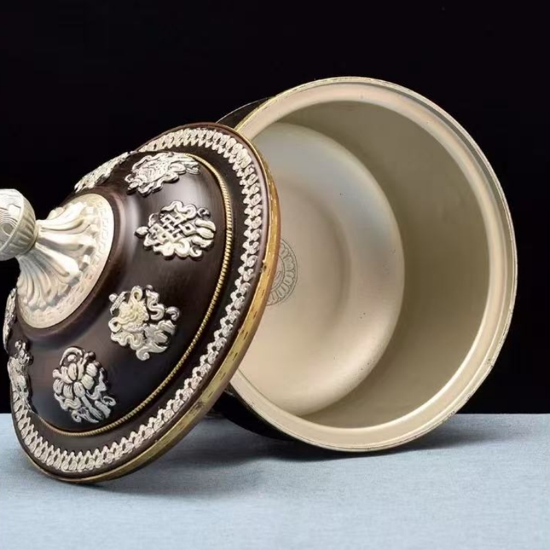 ネパールの複数のスタイルとサイズの瓶、彫刻チベットパターン食 - Food Storage With Dividers のレビューと価格