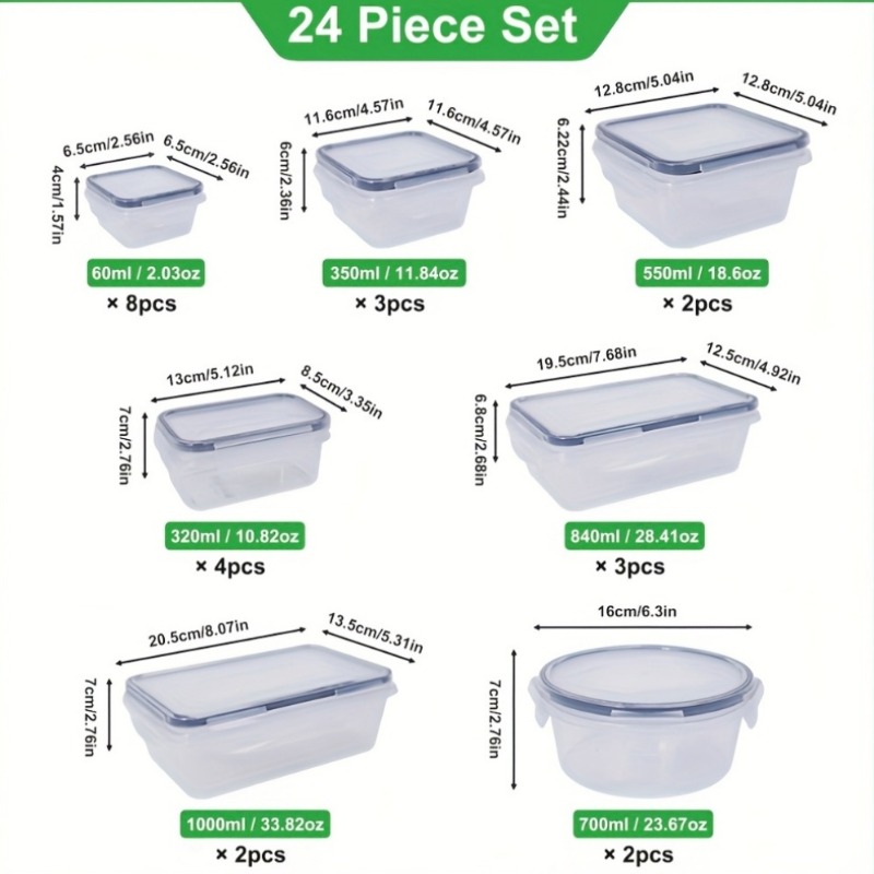 48個入り BPAフリー食品保存容器セット – キッチン、パ - Food Storage Meals のレビューと価格